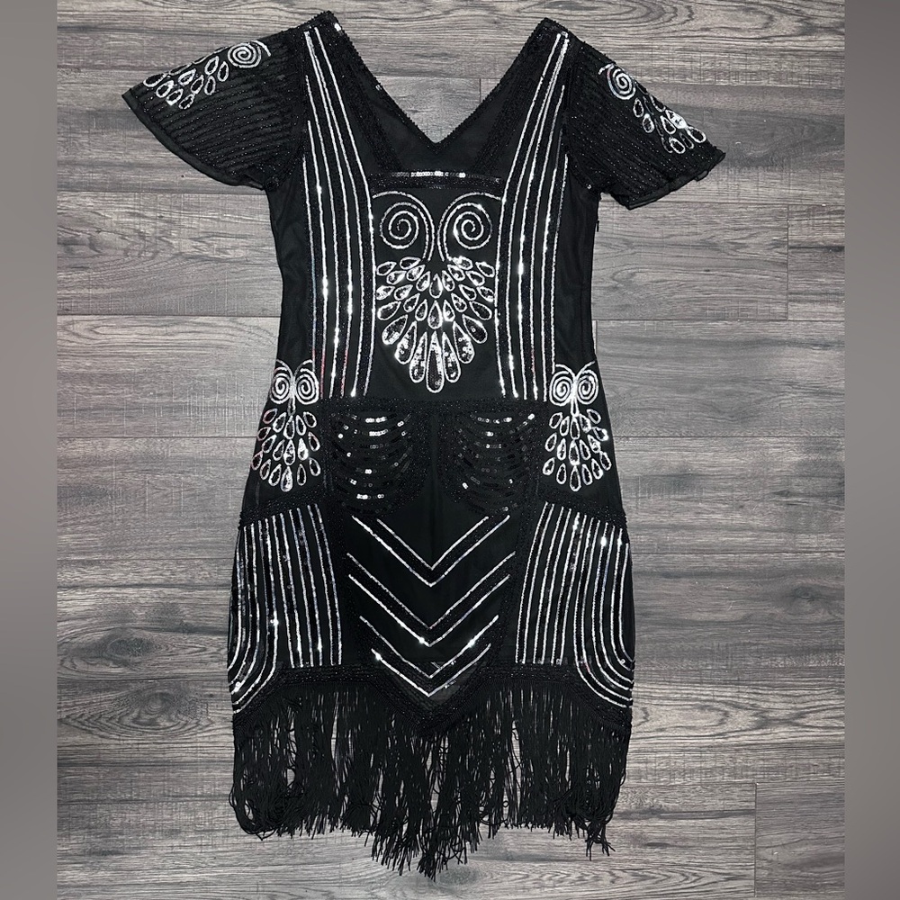 Suzy Shier - Midi Embellished Dress (20’s Style)